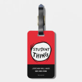 猫が帽子をかぶって一物に学生が二物 ラゲッジタグ (裏面縦)