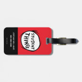 猫が帽子をかぶって一物に学生が二物 ラゲッジタグ (裏面横)