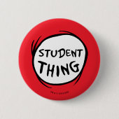 猫が帽子をかぶって一物に学生が二物 缶バッジ (正面)