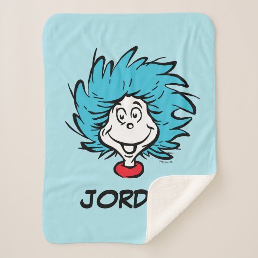 猫が帽子を被る一つ二つカスタム- Thing シェルパブランケット (正面)