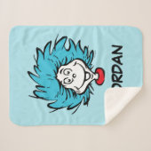 猫が帽子を被る一つ二つカスタム- Thing シェルパブランケット (正面(横))