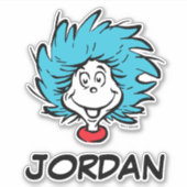 猫が帽子を被る一つ二つカスタム- Thing シール (正面)