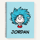 猫が帽子を被る一つ二つカスタム- Thing ノートブック (正面)