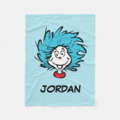 猫が帽子を被る一つ二つカスタム- Thing フリースブランケット (正面)