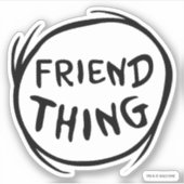 猫が帽子を被る1つ2つ – 友人 シール (正面)