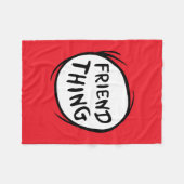 猫が帽子を被る1つ2つ – 友人 フリースブランケット (正面(横))