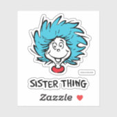 猫が帽子を被る1つ2つ – 姉妹 シール (シート)