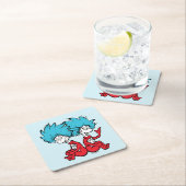 猫が帽子を被る スクエアペーパーコースター (インサイチュ)