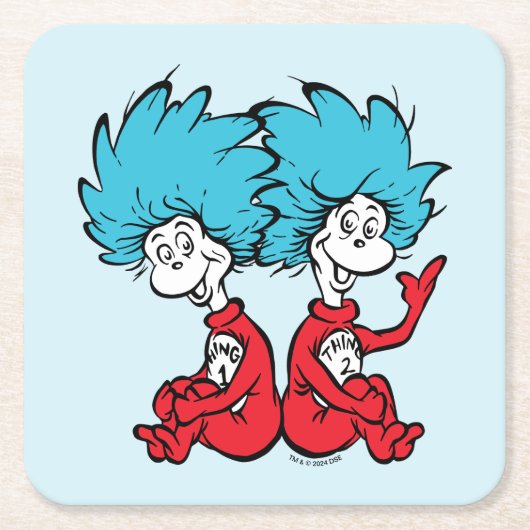 猫が帽子を被る スクエアペーパーコースター (正面)