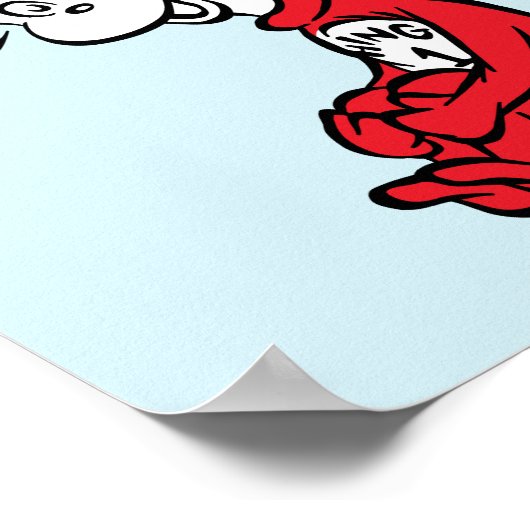 猫が帽子を被る ポスター (角)