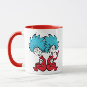 猫が帽子を被る マグカップ (左)