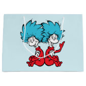 猫が帽子を被る ラージペーパーバッグ (正面)