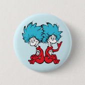 猫が帽子を被る 缶バッジ (正面)