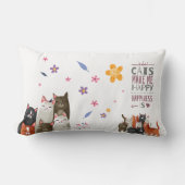 猫が幸せになれる木材の枕 ランバークッション (正面)