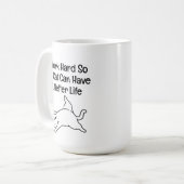 猫が幸せに暮らせるように一生懸命働いてます コーヒーマグカップ (正面左)