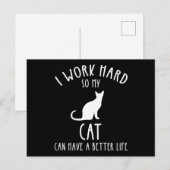 猫が幸せに暮らせるように一生懸命働く ポストカード (正面/裏面)