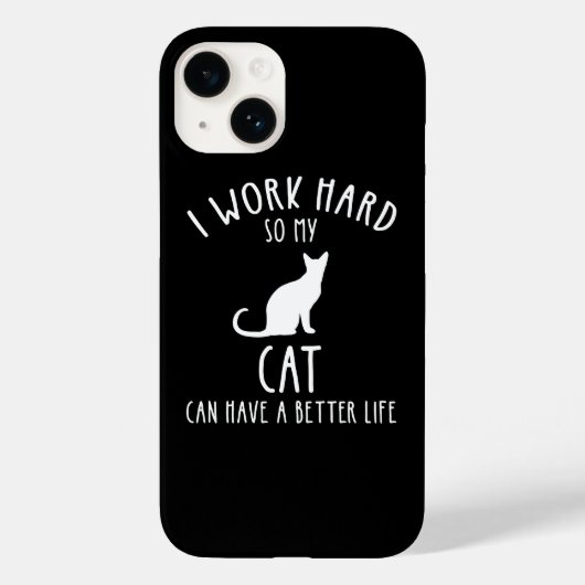 猫が幸せに暮らせるように一生懸命働く Case-Mate iPhoneケース (裏面)