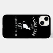 猫が幸せに暮らせるように一生懸命働く Case-Mate iPhoneケース (裏面 (横))