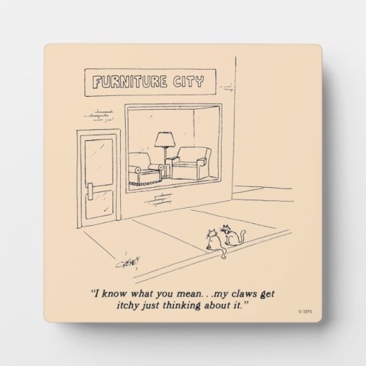 猫が引きつける家具 フォトプラーク (正面)