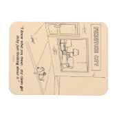 猫が引きつける家具 マグネット (横)