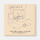 猫が引きつける家具 マグネット (正面)