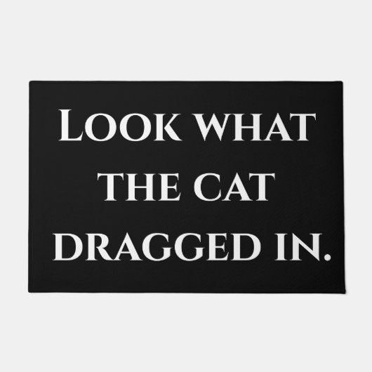 猫が引張ったもの見て下さい ドアマット (正面)