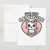 猫が強得い ポストカード (正面/裏面)