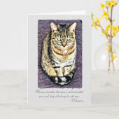 猫が心に触れたのはペットの同情カード カード (黄色い花)