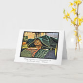 猫が心に触れたのはペットの同情カード カード (黄色い花)