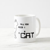 猫が必要なすべて 可愛い猫好き コーヒーマグ コーヒーマグカップ (正面右)