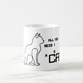 猫が必要なすべて 可愛い猫好き コーヒーマグ コーヒーマグカップ (中央)