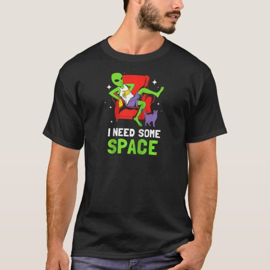 猫が必要な宇宙エイリアンラグラン Tシャツ (正面)