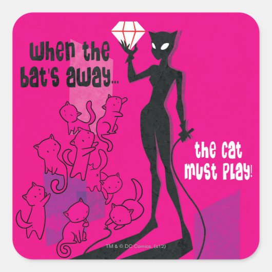 猫が必要遊 スクエアシール (正面)