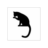 猫が手づくりやアートスタンプを押す ラバースタンプ (インプリント)