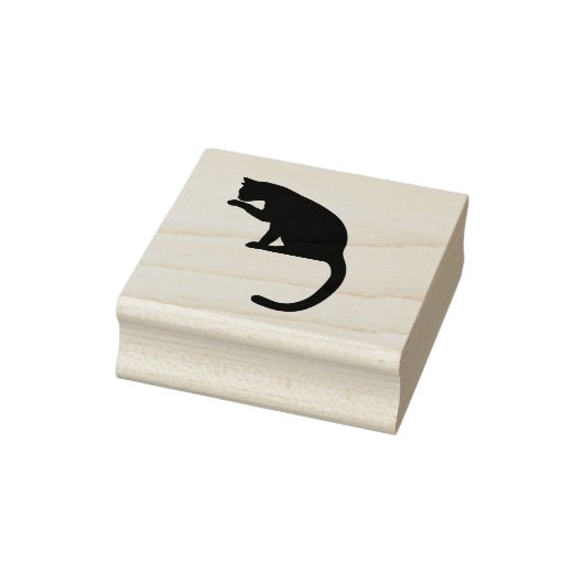 猫が手づくりやアートスタンプを押す ラバースタンプ (スタンプ)