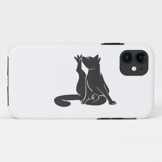 猫が手を洗う – 背景色を選ぶ Case-Mate iPhoneケース (裏面(横))