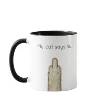 猫が挨拶してる...