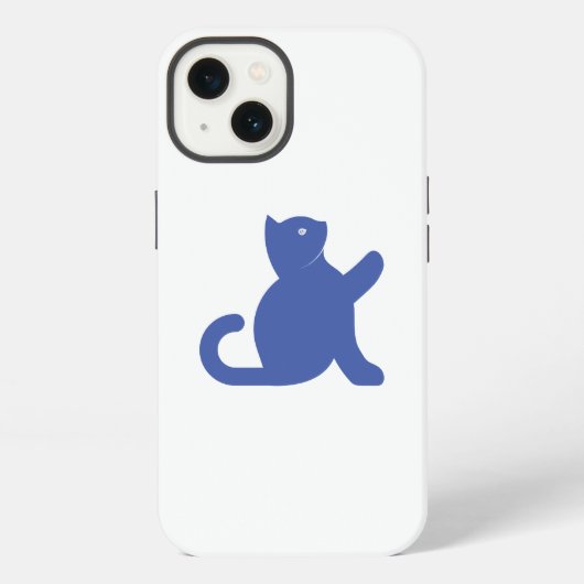 猫が挨拶します iPhoneケース (裏面)