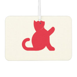 猫が挨拶 カーエアーフレッシュナー