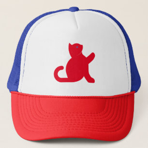 猫が挨拶 キャップ