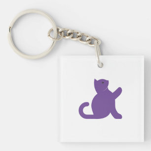 猫が挨拶 キーホルダー