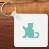 猫が挨拶 キーホルダー (正面)