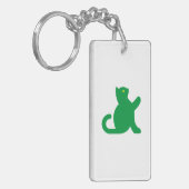 猫が挨拶 キーホルダー (正面左)