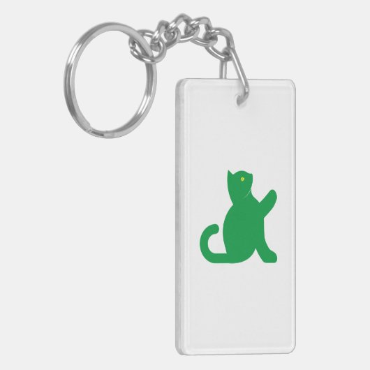 猫が挨拶 キーホルダー (正面左)