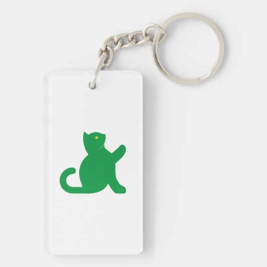 猫が挨拶 キーホルダー (裏面)