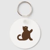 猫が挨拶 キーホルダー (正面)