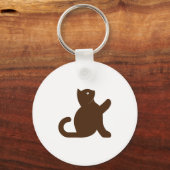 猫が挨拶 キーホルダー (正面)