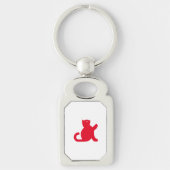 猫が挨拶 キーホルダー (正面)