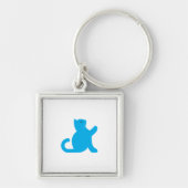 猫が挨拶 キーホルダー (正面)