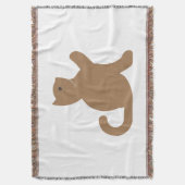 猫が挨拶 スローブランケット (正面縦)